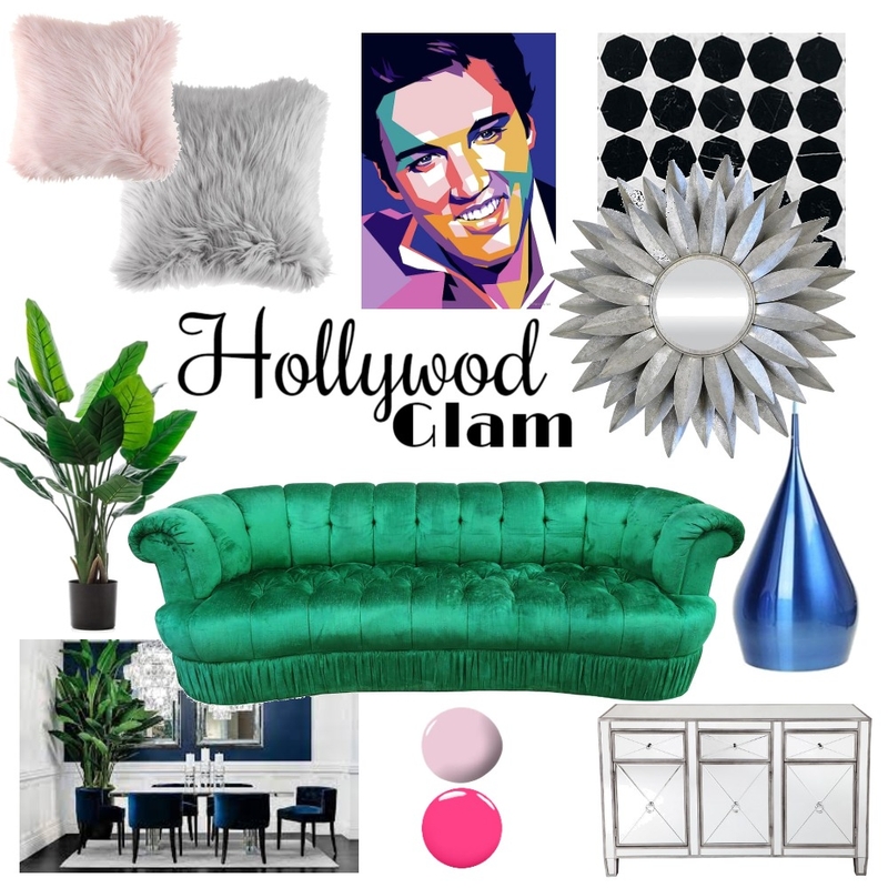 Hollywood Glam Mood Board by ELEDA DESIGN Interiors on Style Sourcebook