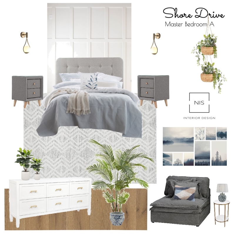 Shore Drive - Master Bedroom (option A) Mood Board by Nis Interiors on Style Sourcebook