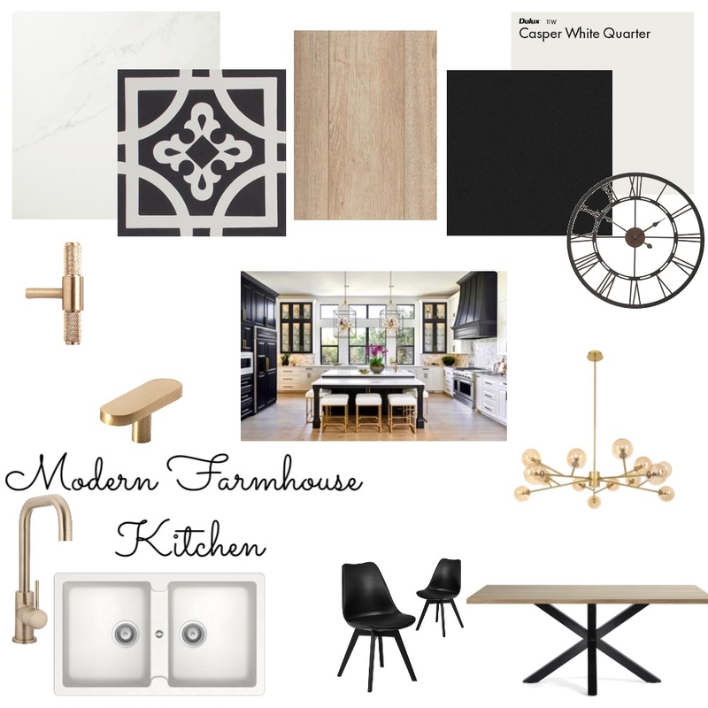 Modern Farmhouse Kitchen Mood Board by Modern edge interiors llc on Style Sourcebook