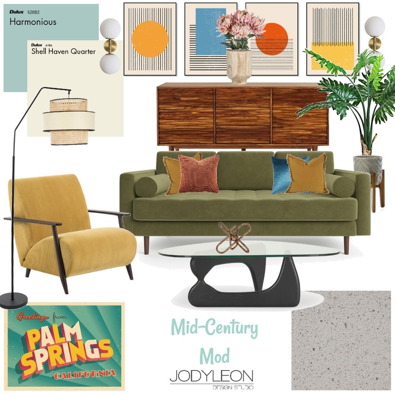 Mid-Century Mod Mood Board by jodyleon on Style Sourcebook