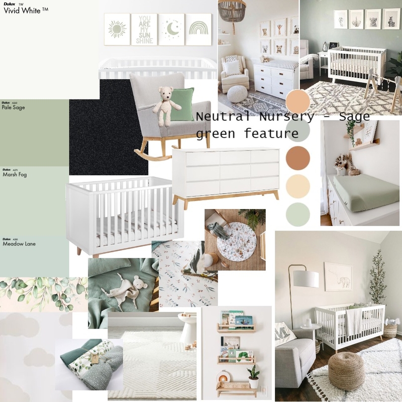 Baby Willis Neutral Sage Nursery Mood Board by alarnalawrence on Style Sourcebook