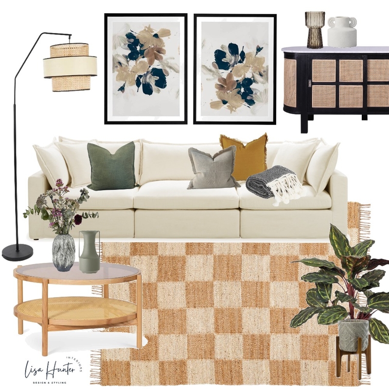 Modern Rustic Living Room Mood Board by Lisa Hunter Interiors on Style Sourcebook