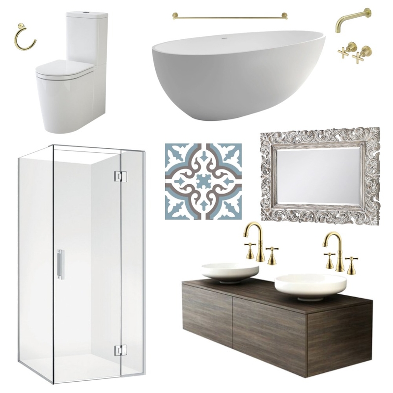 The Blues Bathroom Mood Board by creative grace interiors on Style Sourcebook