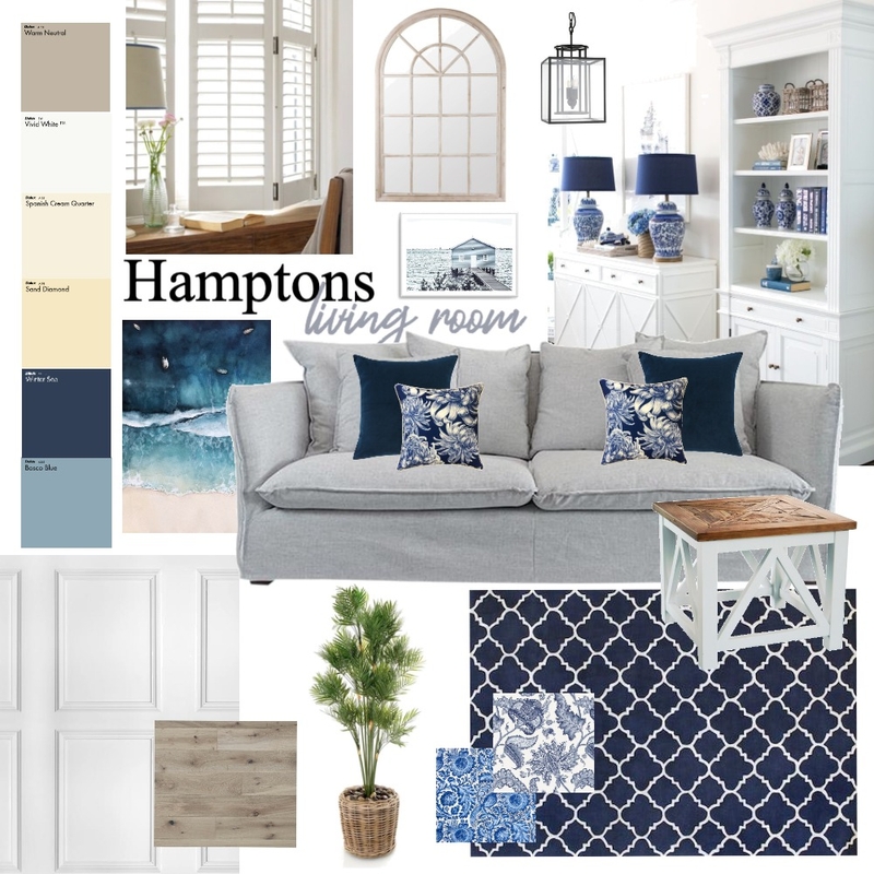 hamptons living room 2 Mood Board by Interior Idealist on Style Sourcebook