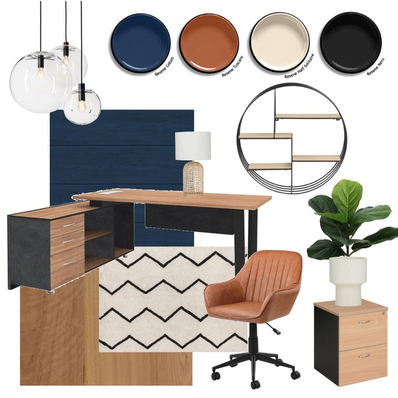 Moody Study Mood Board by PAX Interior Design on Style Sourcebook