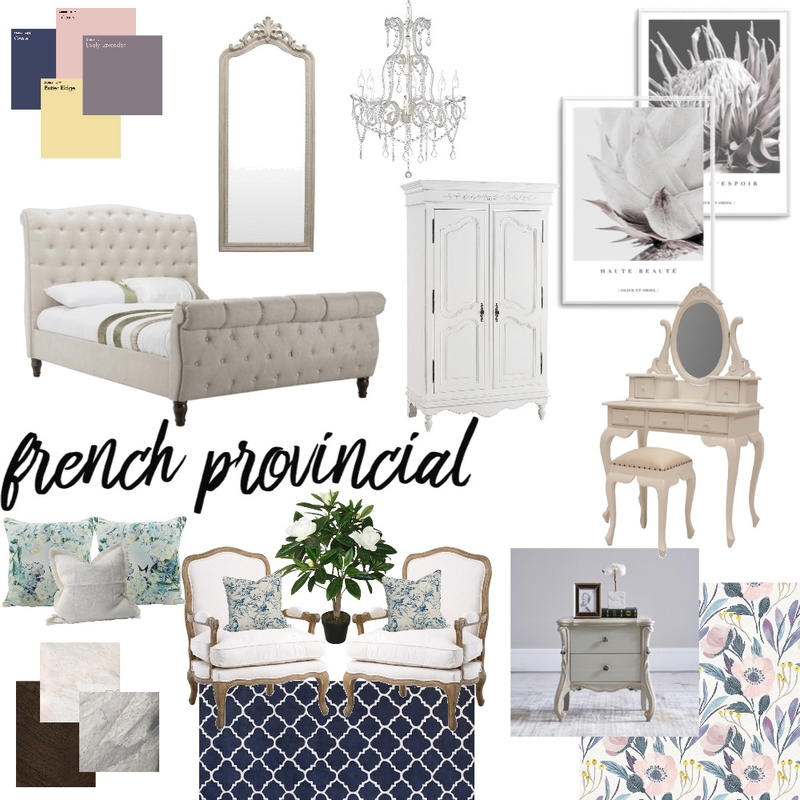 french provincial Bedroom - mood board Mood Board by KayleeAnn on Style Sourcebook