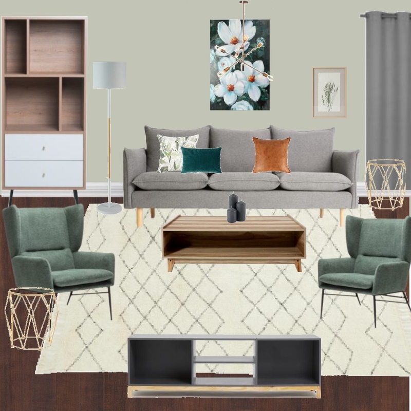 L9 - LIVING ROOM MODERN GREEN Mood Board by Taryn on Style Sourcebook