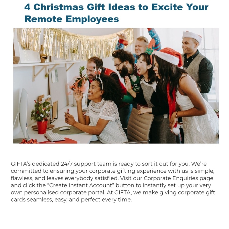 4 Christmas Gift Ideas to Excite Your Remote Employees Mood Board by GIFTA Gift Cards on Style Sourcebook