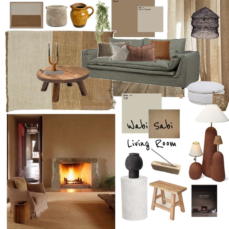 Wabi Sabi living room Mood Board by ellieashton on Style Sourcebook