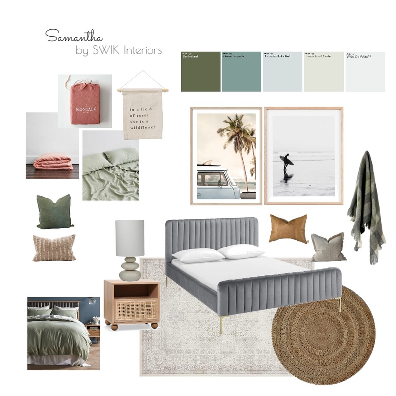 Samantha Bedroom Initial Ideas Mood Board by Libby Edwards on Style Sourcebook