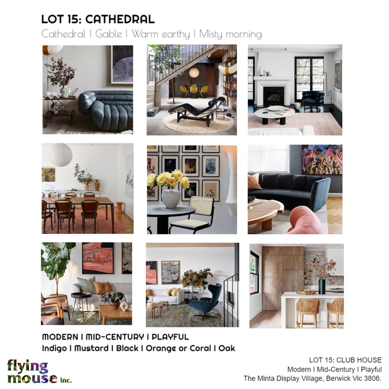 Lot 15: Club house I Modern Mid-Century Mood Board by Flyingmouse inc on Style Sourcebook