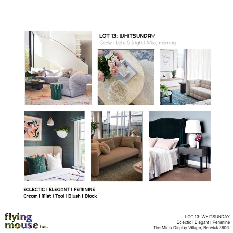 Lot 13: Whitsunday I Eclectic I elegant I Feminine Mood Board by Flyingmouse inc on Style Sourcebook