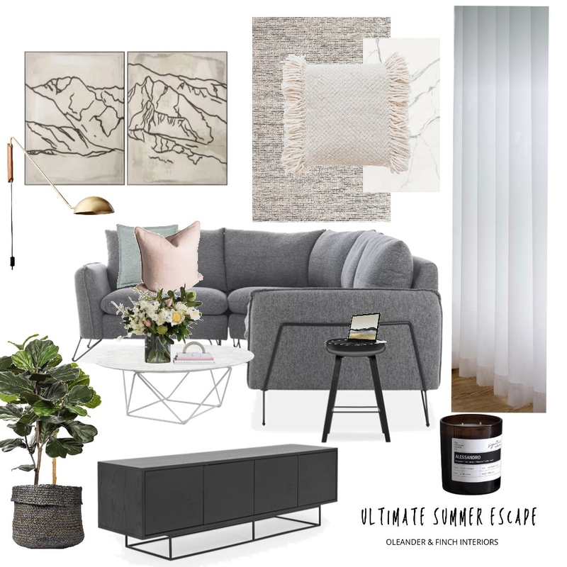 Summer Mood Board by Oleander & Finch Interiors on Style Sourcebook