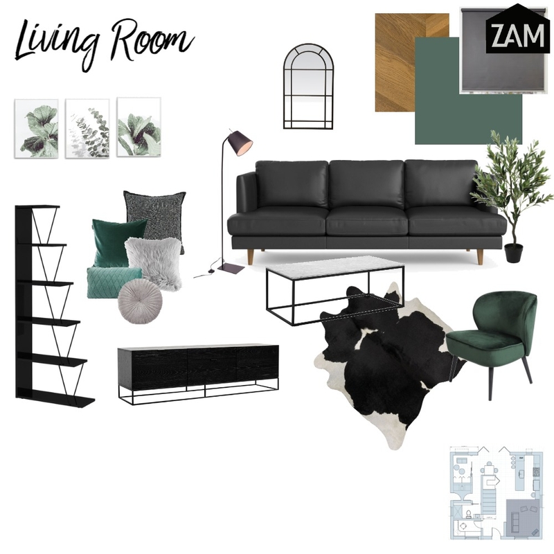 Module 9 living room Mood Board by ZAMinteriors on Style Sourcebook