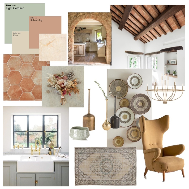 Modern Tuscan Farmhouse Mood Board by Susanne Zintl on Style Sourcebook