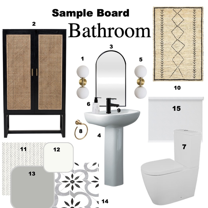 Sample Board-Bathroom Mood Board by evaughan on Style Sourcebook