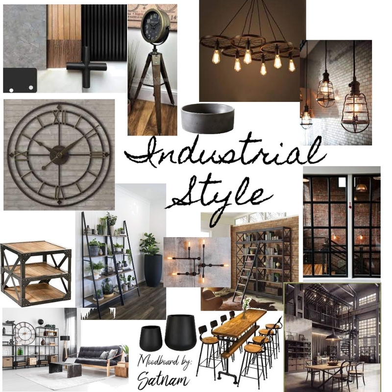 Industrial Style Moodboard Mood Board by Satnam kaur on Style Sourcebook