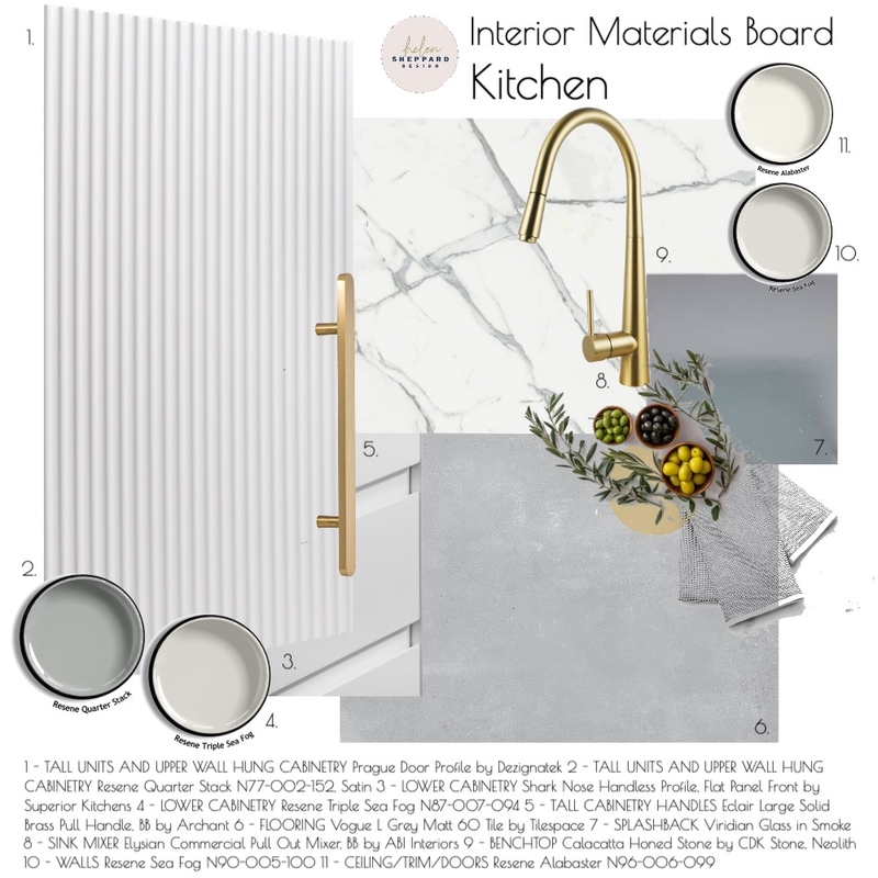 Material Board - Kitchen Mood Board by Helen Sheppard on Style Sourcebook