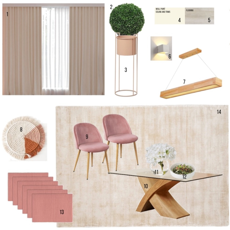 Split Complementary Dining Area Mood Board by ClC Interior Design on Style Sourcebook