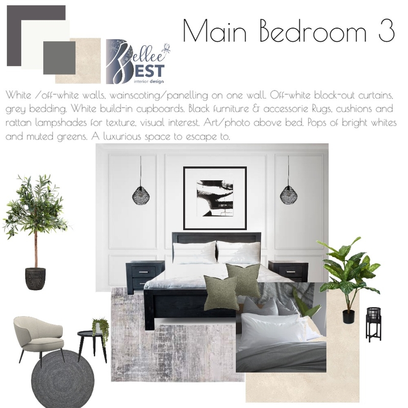 Kay Main Bedroom Mood Board by Zellee Best Interior Design on Style Sourcebook
