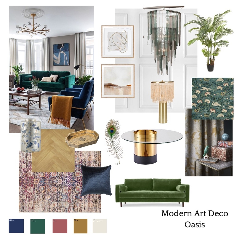 Modern Art Deco Oasis 2 Mood Board by Anyuli on Style Sourcebook