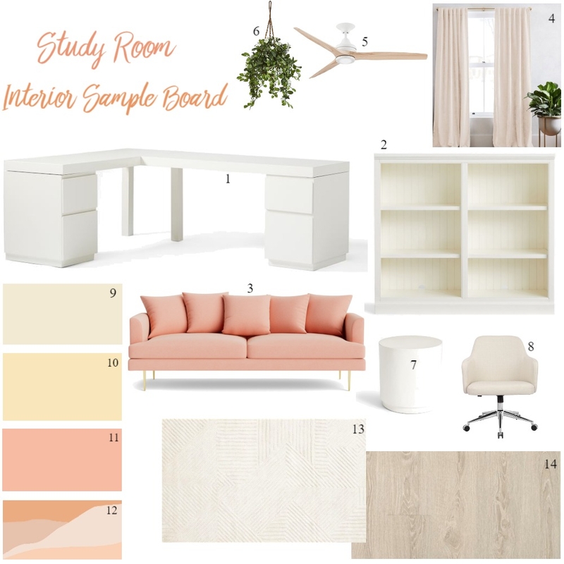 Study Room Sample Board. Mood Board by Uyanga on Style Sourcebook