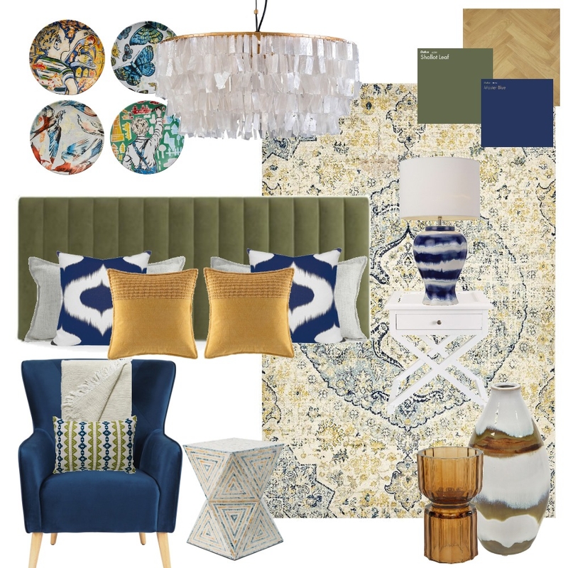 Green Blue beedroom Mood Board by aeshaosman on Style Sourcebook