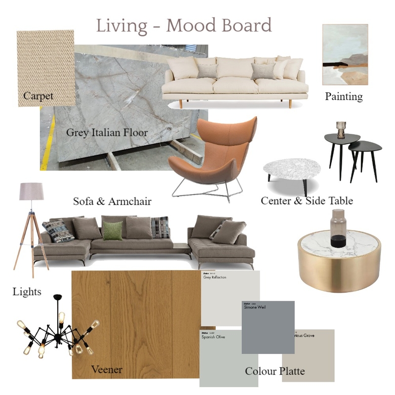 living room Mood Board by AMOL PRADHAN on Style Sourcebook