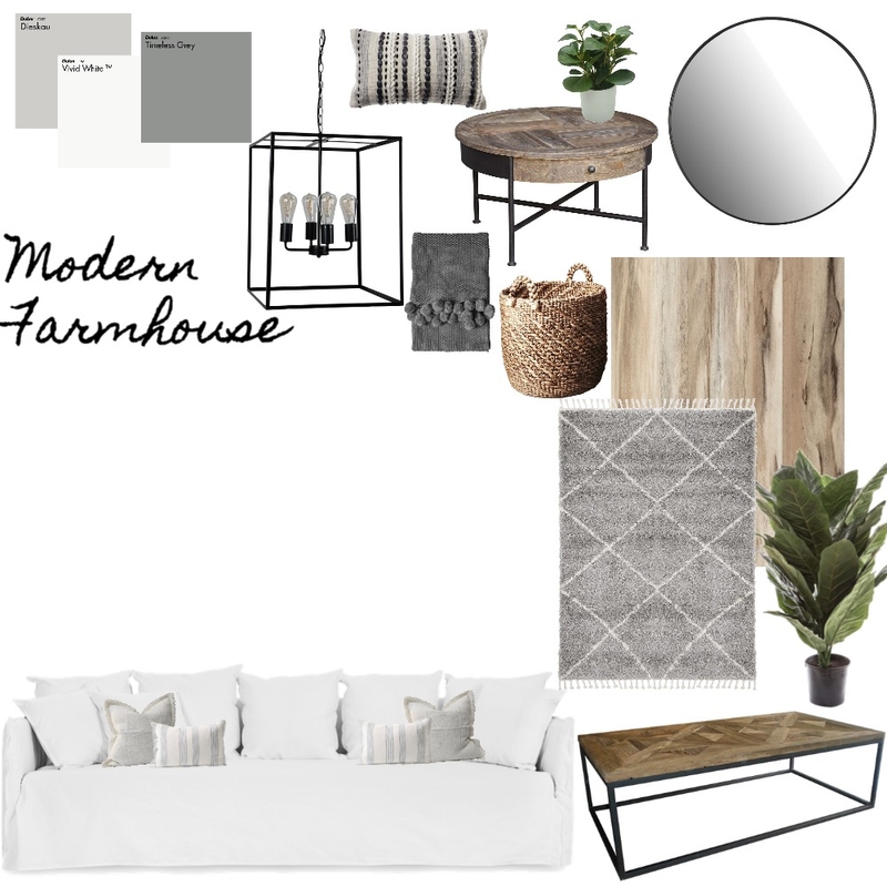 Modern Farmhouse living room Mood Board by alana2324 on Style Sourcebook