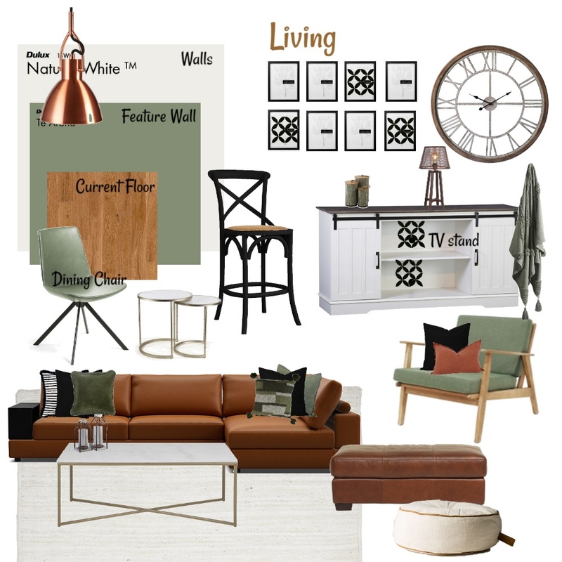 New Farmhouse living green Mood Board by LMR Designs on Style Sourcebook