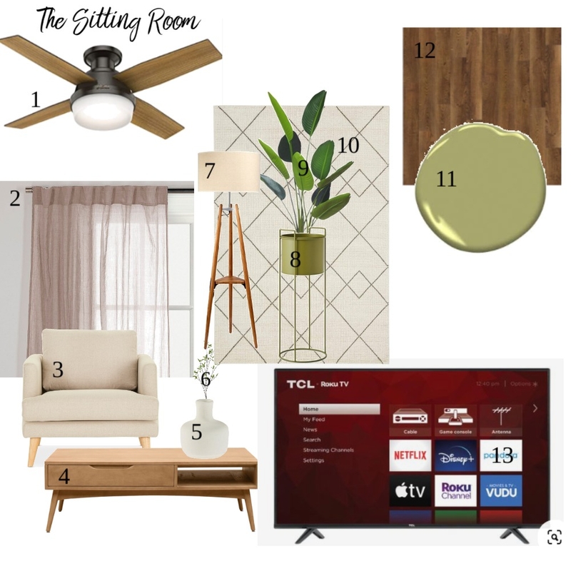 Module 9 Sitting Room Sample Board Mood Board by Jessica on Style Sourcebook