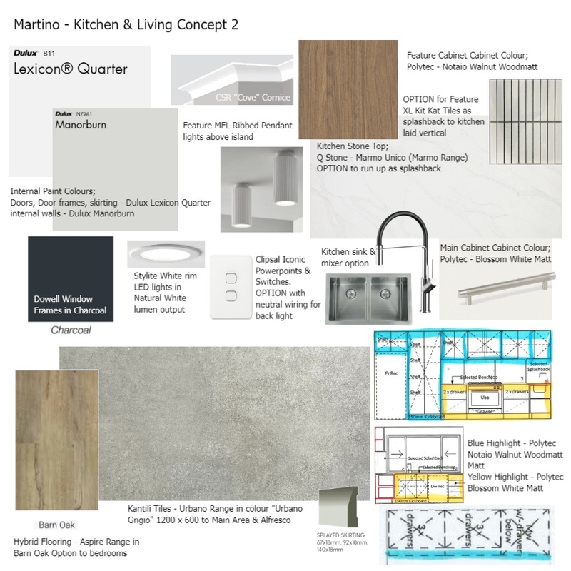 Martino - Kitchen & Living Concept 2 Mood Board by klaudiamj on Style Sourcebook