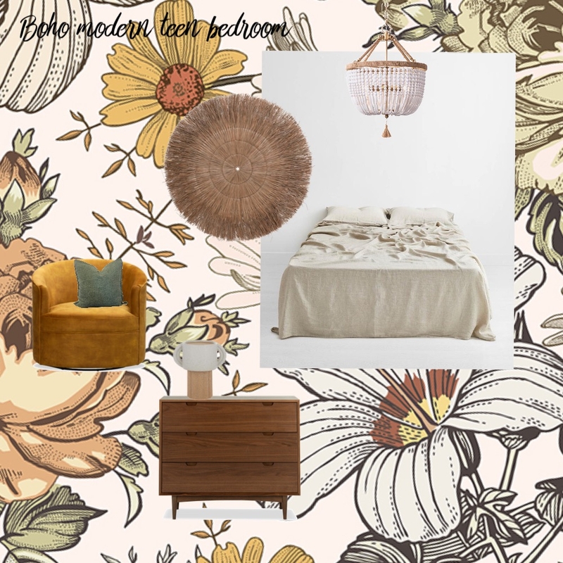 Boho modern teen bedroom Mood Board by Eunimucanda on Style Sourcebook