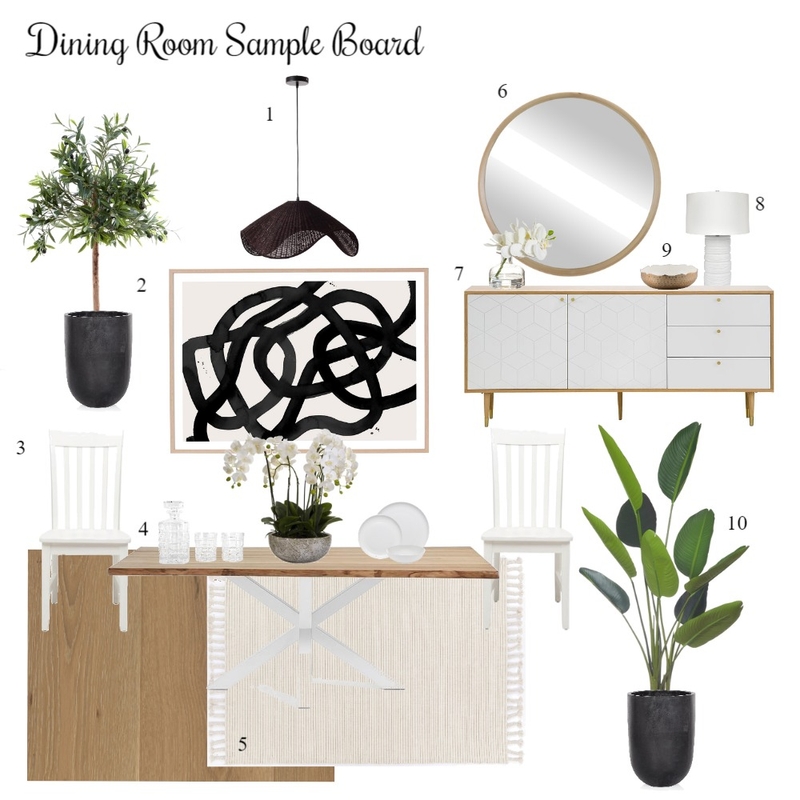 Dining Room Sample Board Mood Board by Faye Bahrami on Style Sourcebook