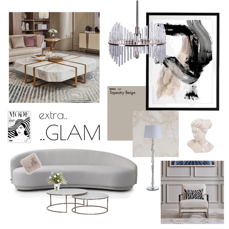 Extra….Glam Mood Board by OV on Style Sourcebook