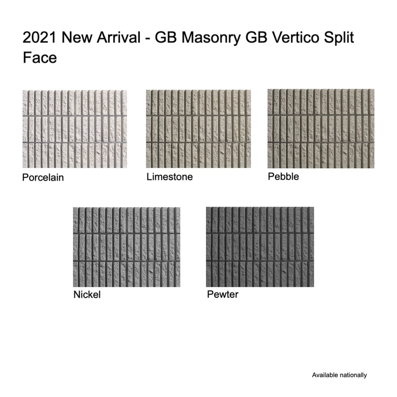 2021 New Arrival - GB Masonry GB Vertico Split Face Mood Board by Brickworks on Style Sourcebook