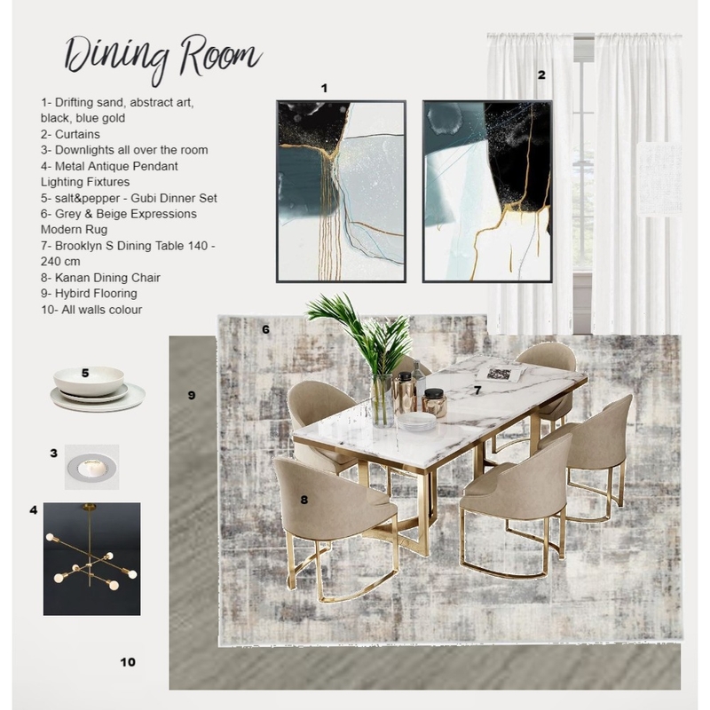 Dining Room Mood Board by MINA DESIGN STUDIO on Style Sourcebook