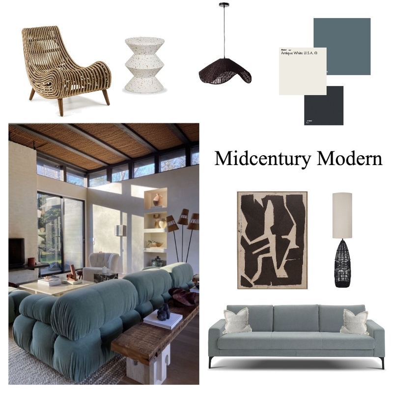 Midcentury modern Mood Board by Ciara Kelly on Style Sourcebook