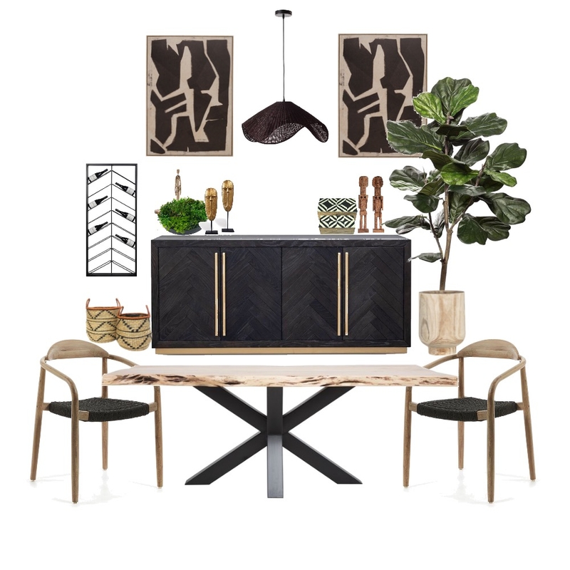 Afro chic dining room Mood Board by ShaynaWalkerDesigns@gmail.com on Style Sourcebook