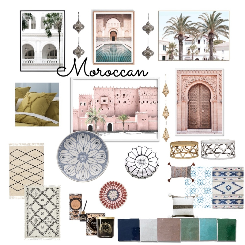 Moroccan influences mood board Mood Board by chrisblampied on Style Sourcebook