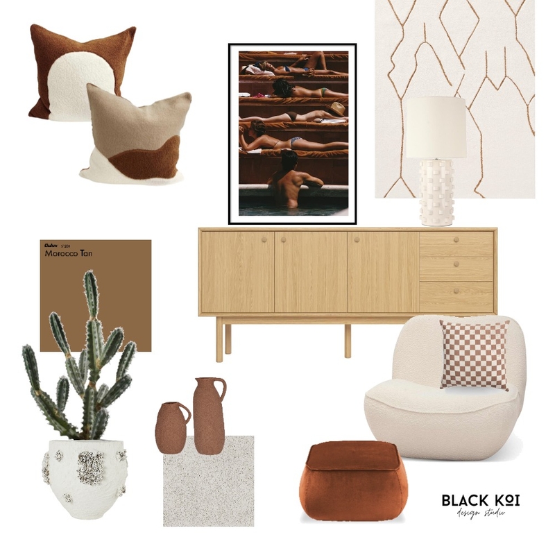 Brown Tone Sample Board Mood Board by Black Koi Design Studio on Style Sourcebook