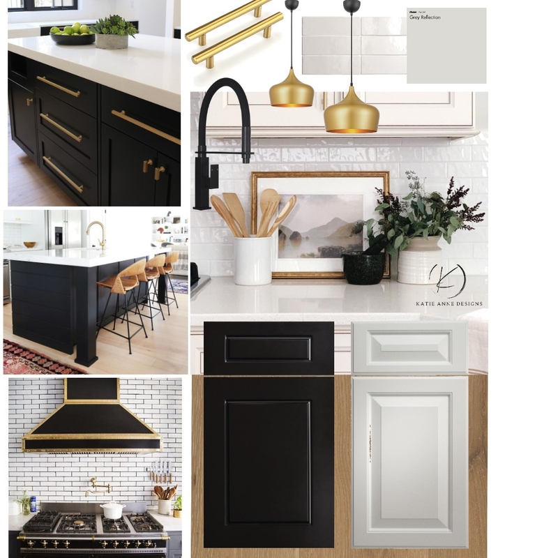 Black White & Gold Mood Board by Katie Anne Designs on Style Sourcebook