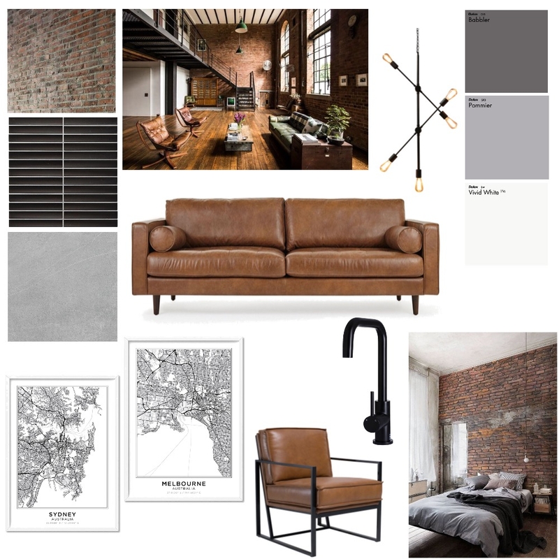 Industrial Interior Mood Board by Keely Styles on Style Sourcebook