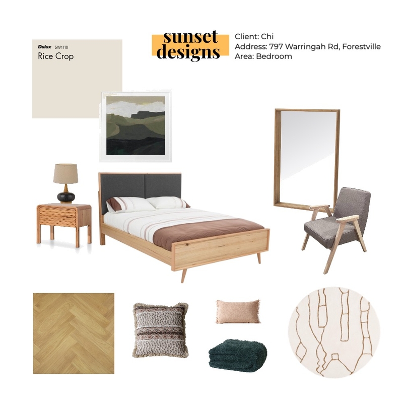 Bedroom Digital Sample Board (Final) Mood Board by Chi_Nguyen on Style Sourcebook