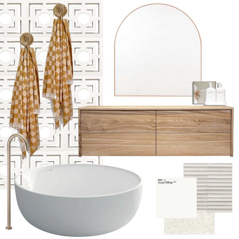 Mustard Bathroom Mood Board by Vienna Rose Interiors on Style Sourcebook