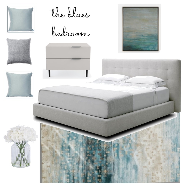 The Blues Bedroom Mood Board by creative grace interiors on Style Sourcebook