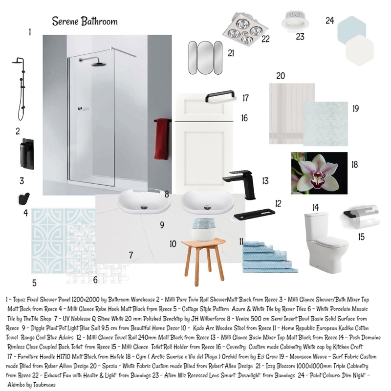 Serene Bathroom Mood Board by Raff on Style Sourcebook