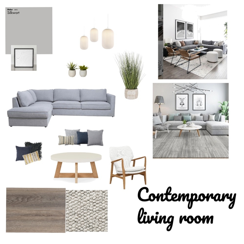 Contemporary living room Mood Board by Tiani on Style Sourcebook