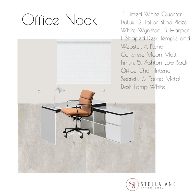 Office Nook Interior Design Mood Board by StellaJane Interiors