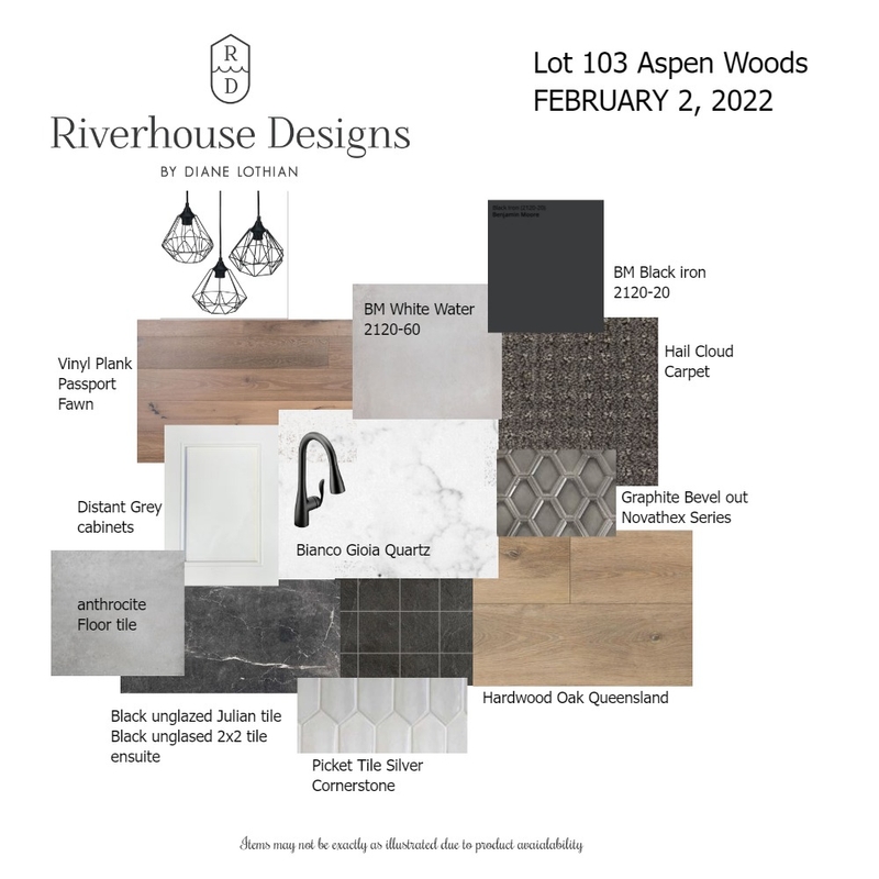 Lot 103 Aspen Woods Mood Board by Riverhouse Designs on Style Sourcebook